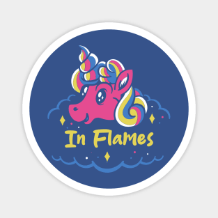 in flames and the unicorn Magnet